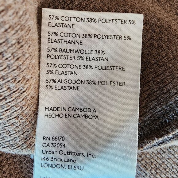 Free People We The Free Womens Small Top Anakin Thermal V-neck Thumb Holes Boho - Picture 9 of 11